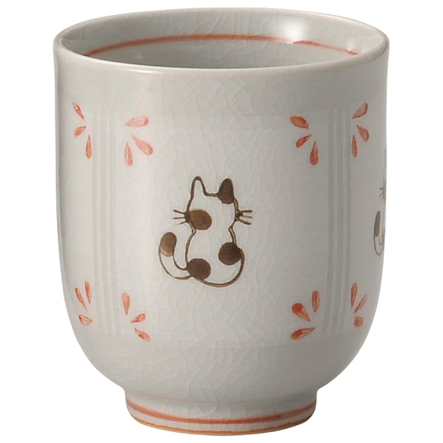 湯呑み　陶芸 Amazon.co.jp: 山下工芸 湯呑み 陶器 φ7×8cm(190cc) せねこ湯呑